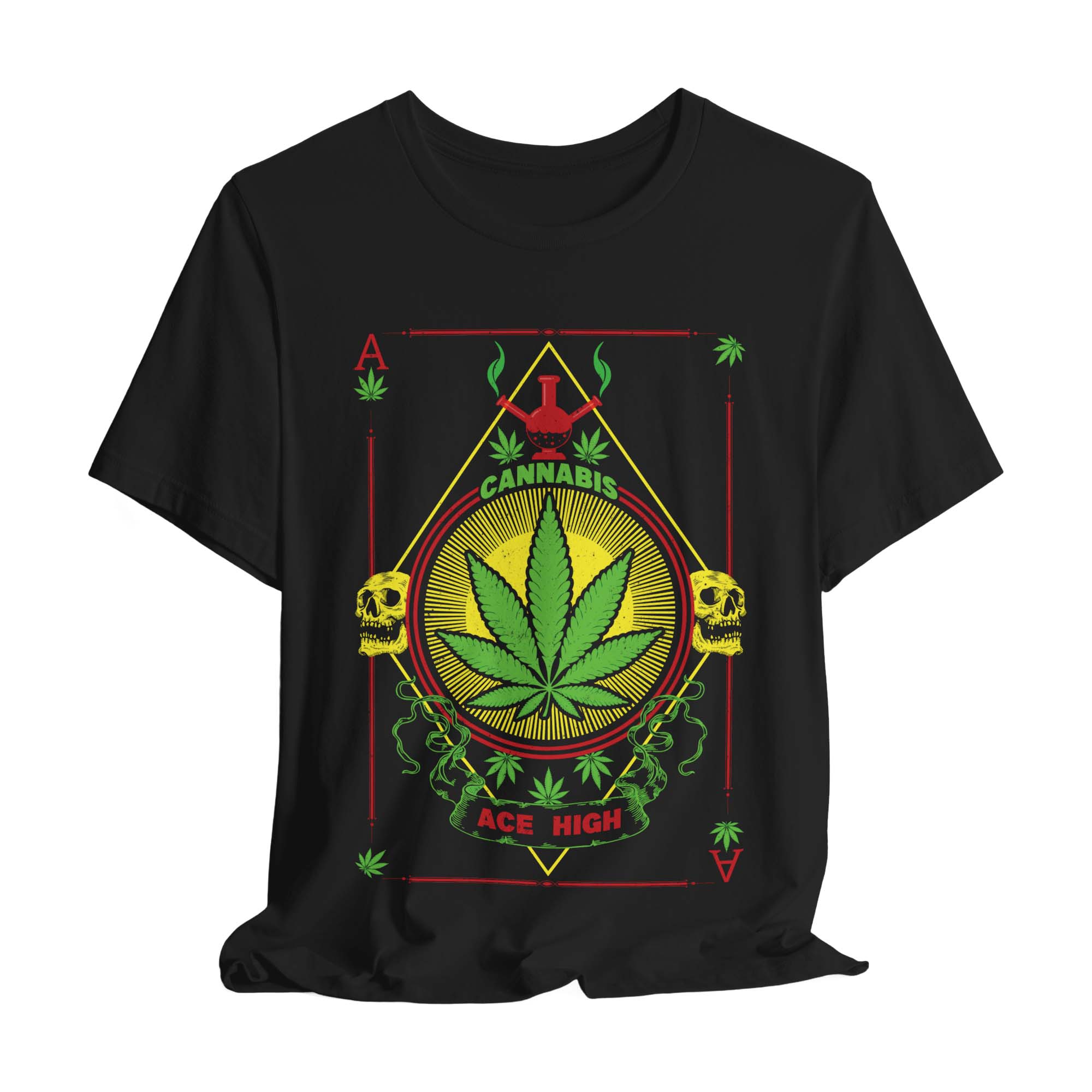 Cannabis Leaf Ace High - Ace Of Spades Playing Card preview image.