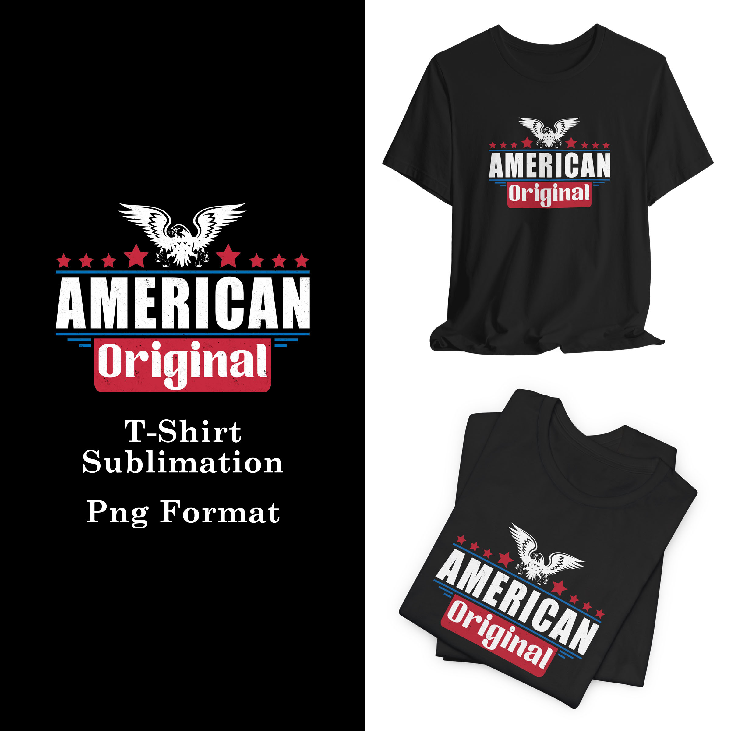 American Original - USA Red White & Blue - 4th Of July Patriotic Eagle Design preview image.
