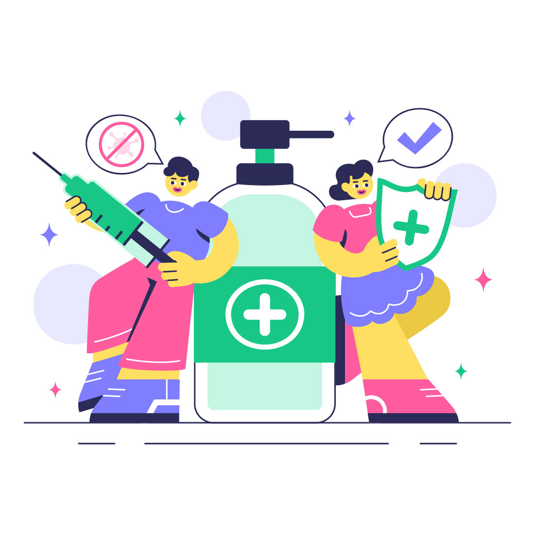 11 Antibacterial Practices Illustration preview image.