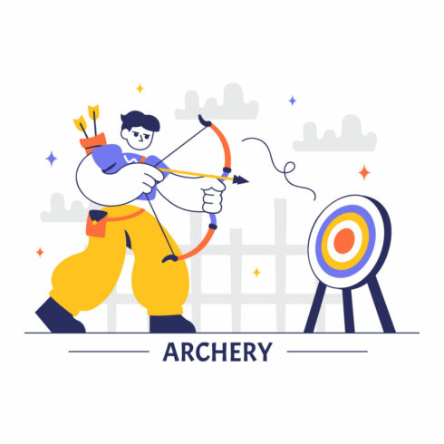 10 Archery Sport Illustration cover image.
