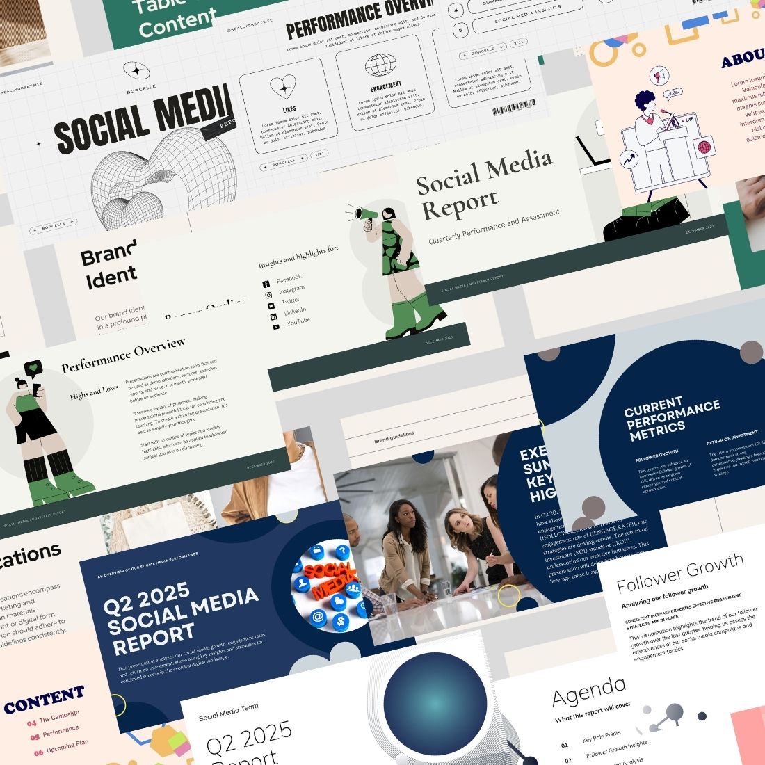 75+ Slide Social Media Marketing Report: Your Ultimate PowerPoint Presentation preview image.
