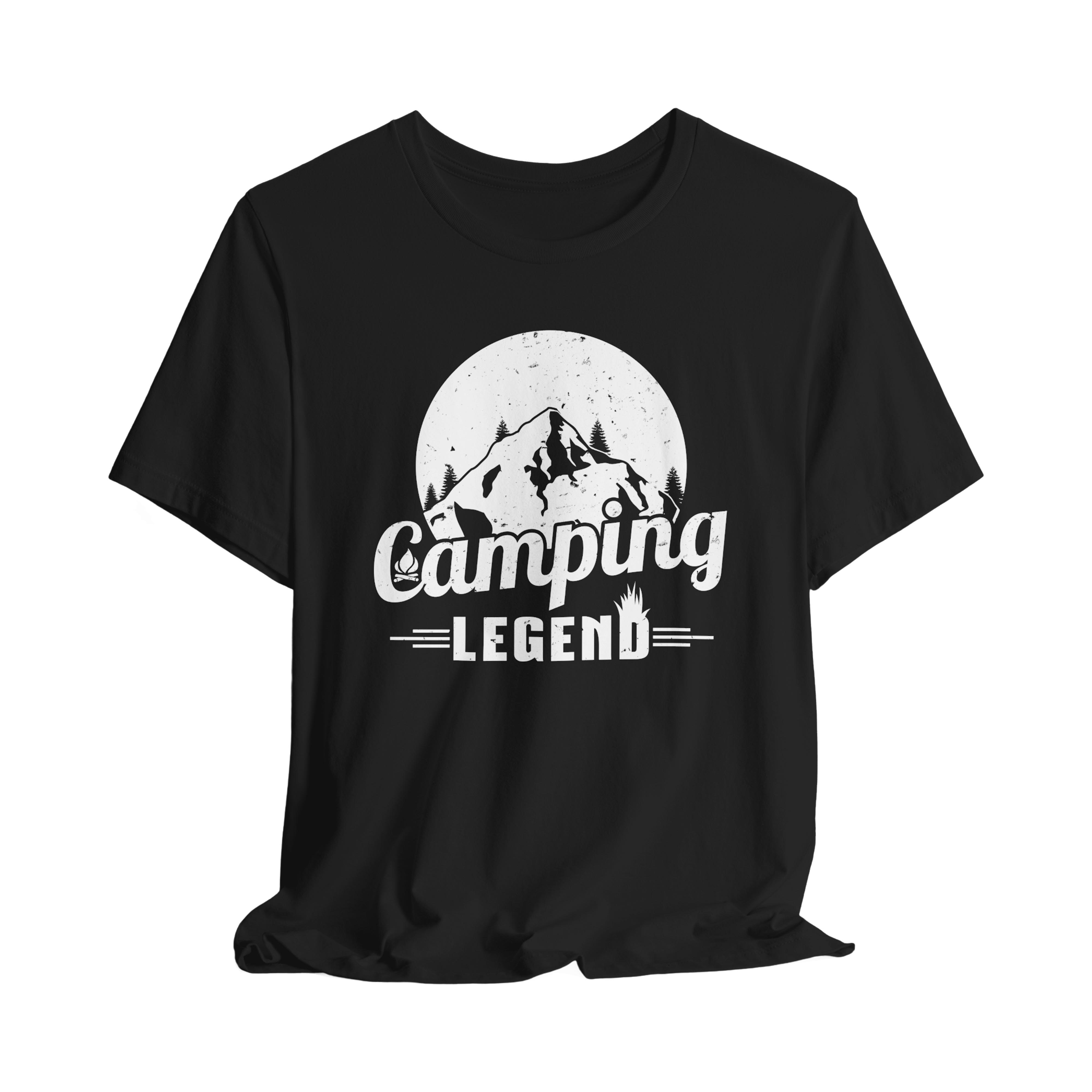 Camping Legend - Distressed Camper Illustration preview image.