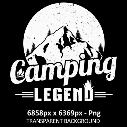 Camping Legend - Distressed Camper Illustration cover image.