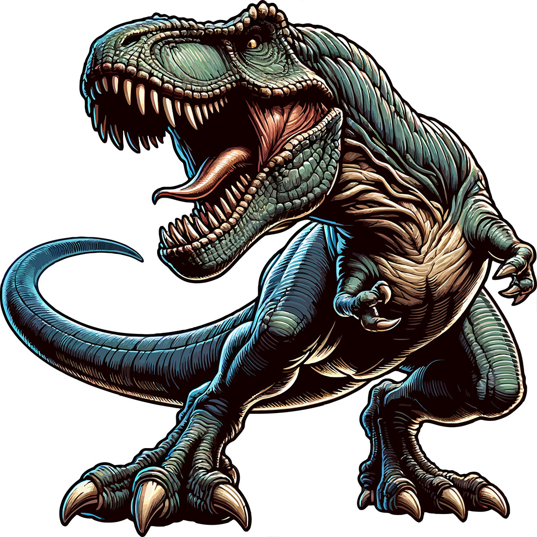Dinosaurs Vector image Scalable, Printable, editable Collection preview image.