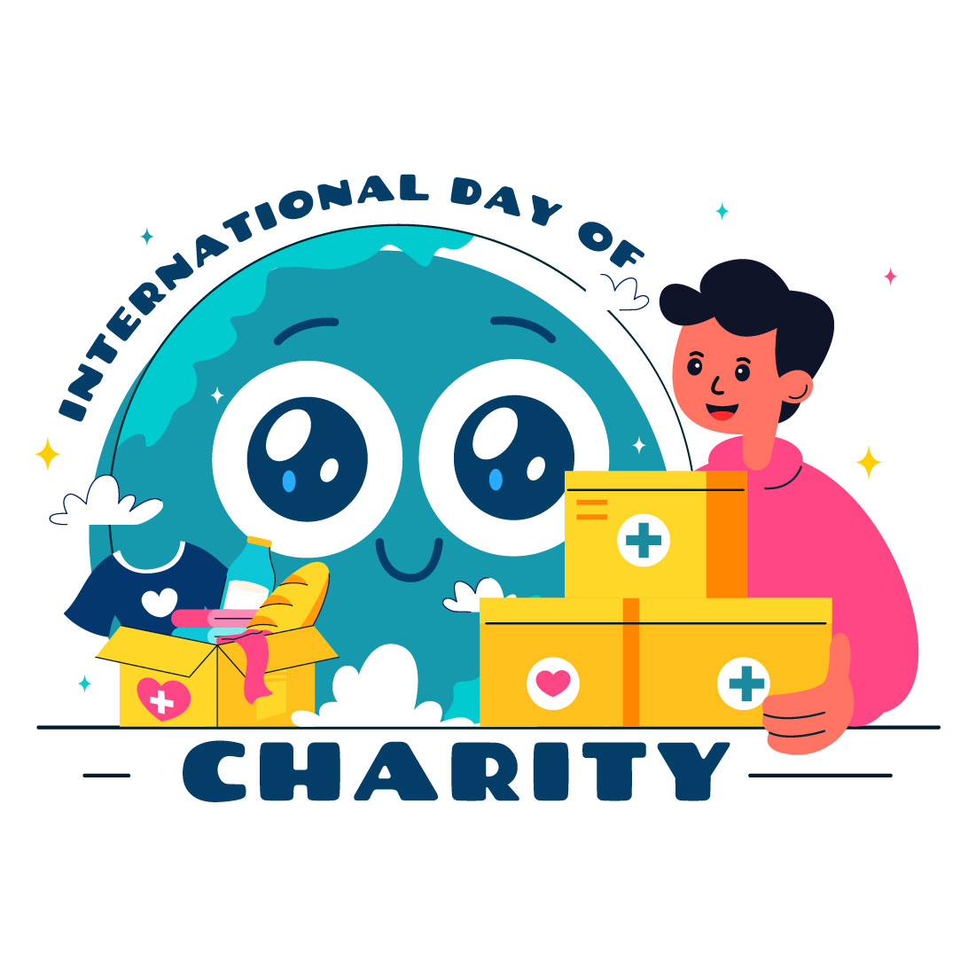 10 International Day of Charity Illustration preview image.