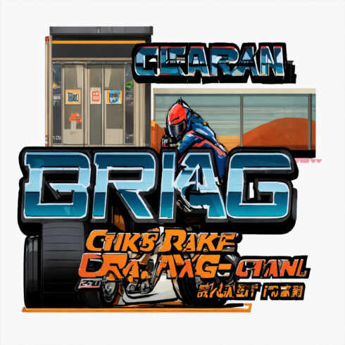 clean modern bike drag race car_ sticker cover image.