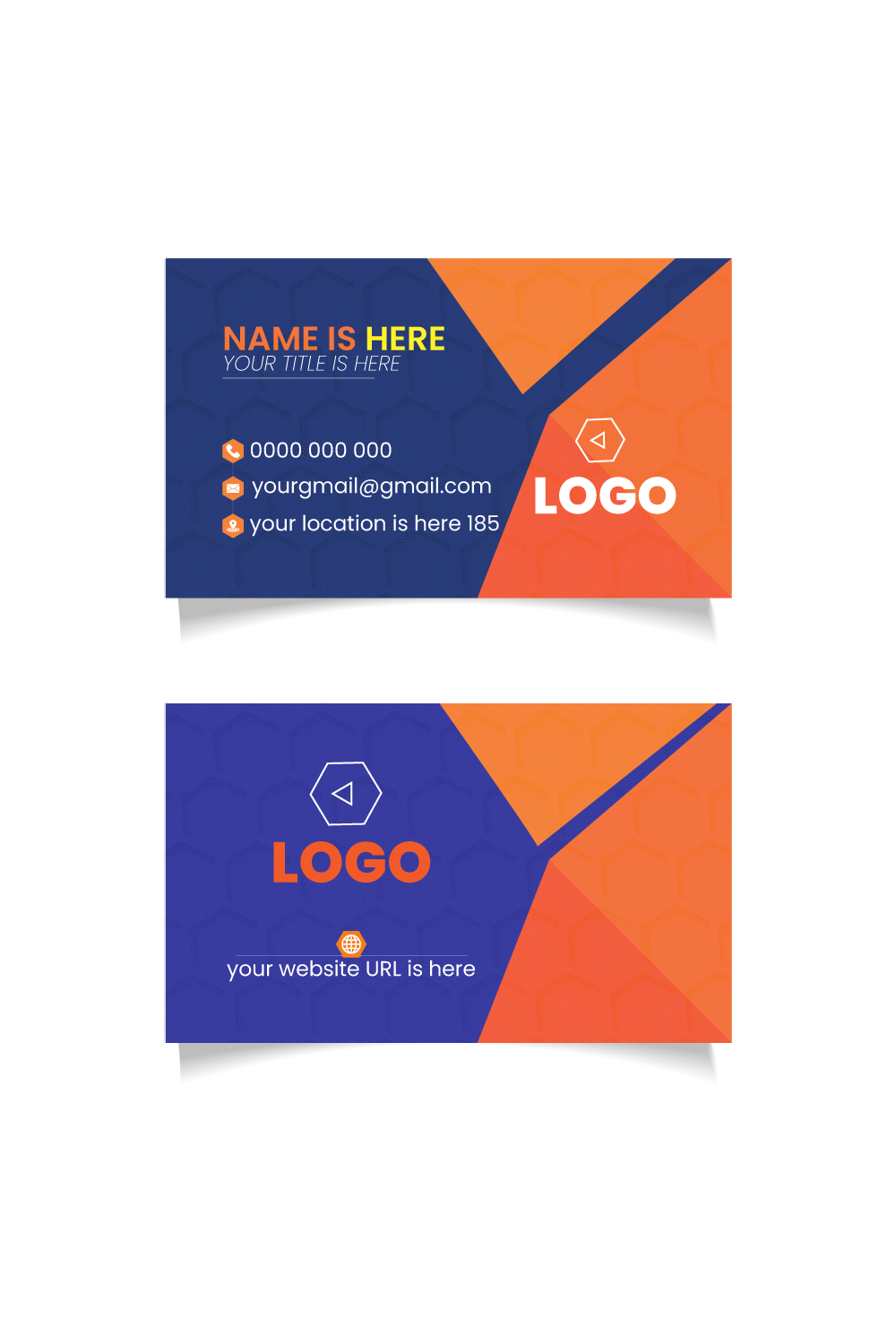 Modern Corporate Business Card Template – Professional & Creative Design pinterest preview image.