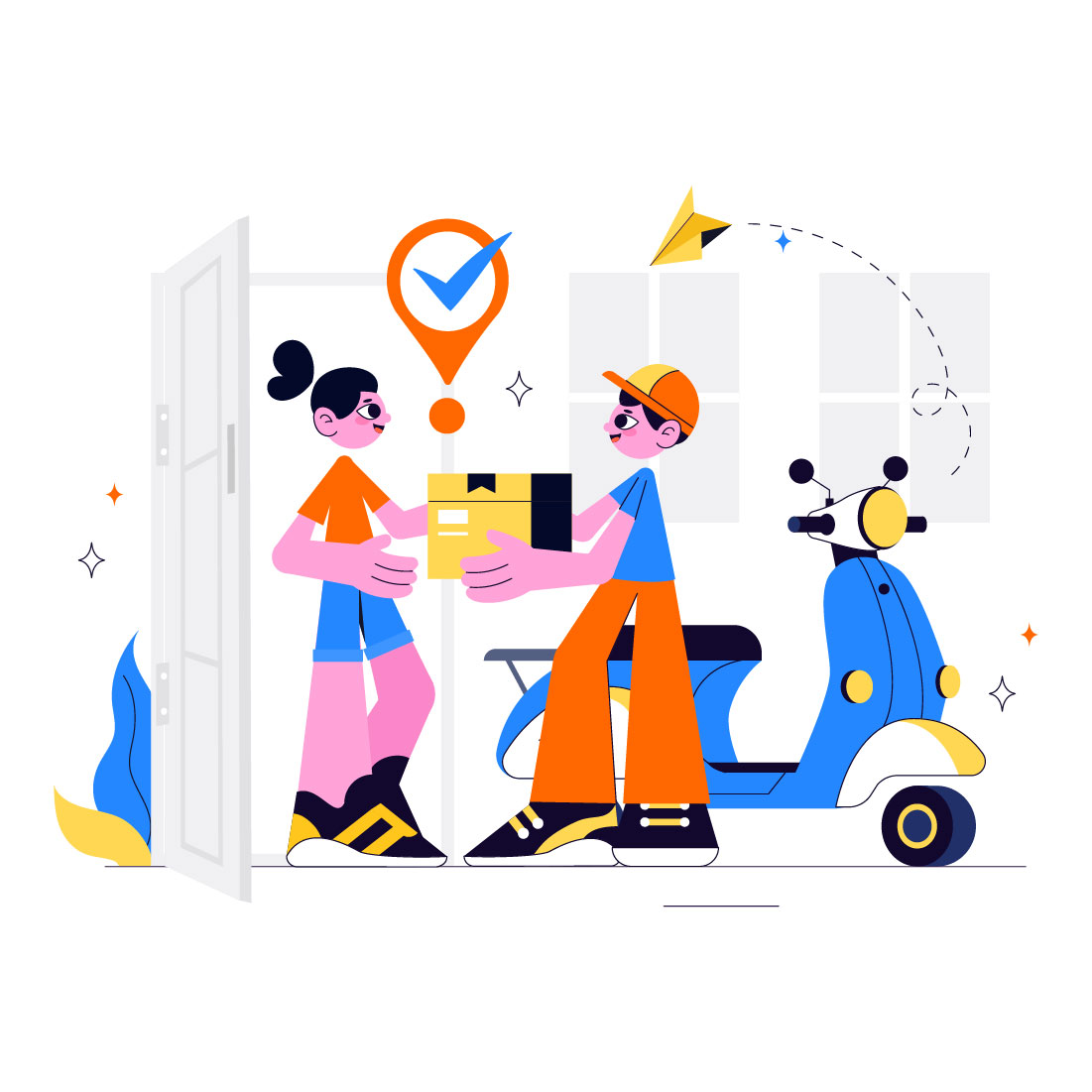 10 Courier or Delivery Service Illustration cover image.