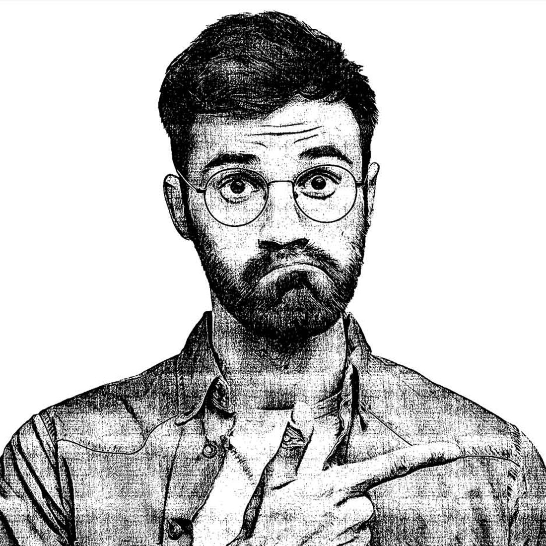 Sketch Tracing Photoshop Action cover image.