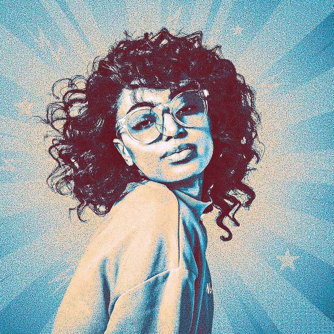 Retro Shader Effect Photoshop Action preview image.