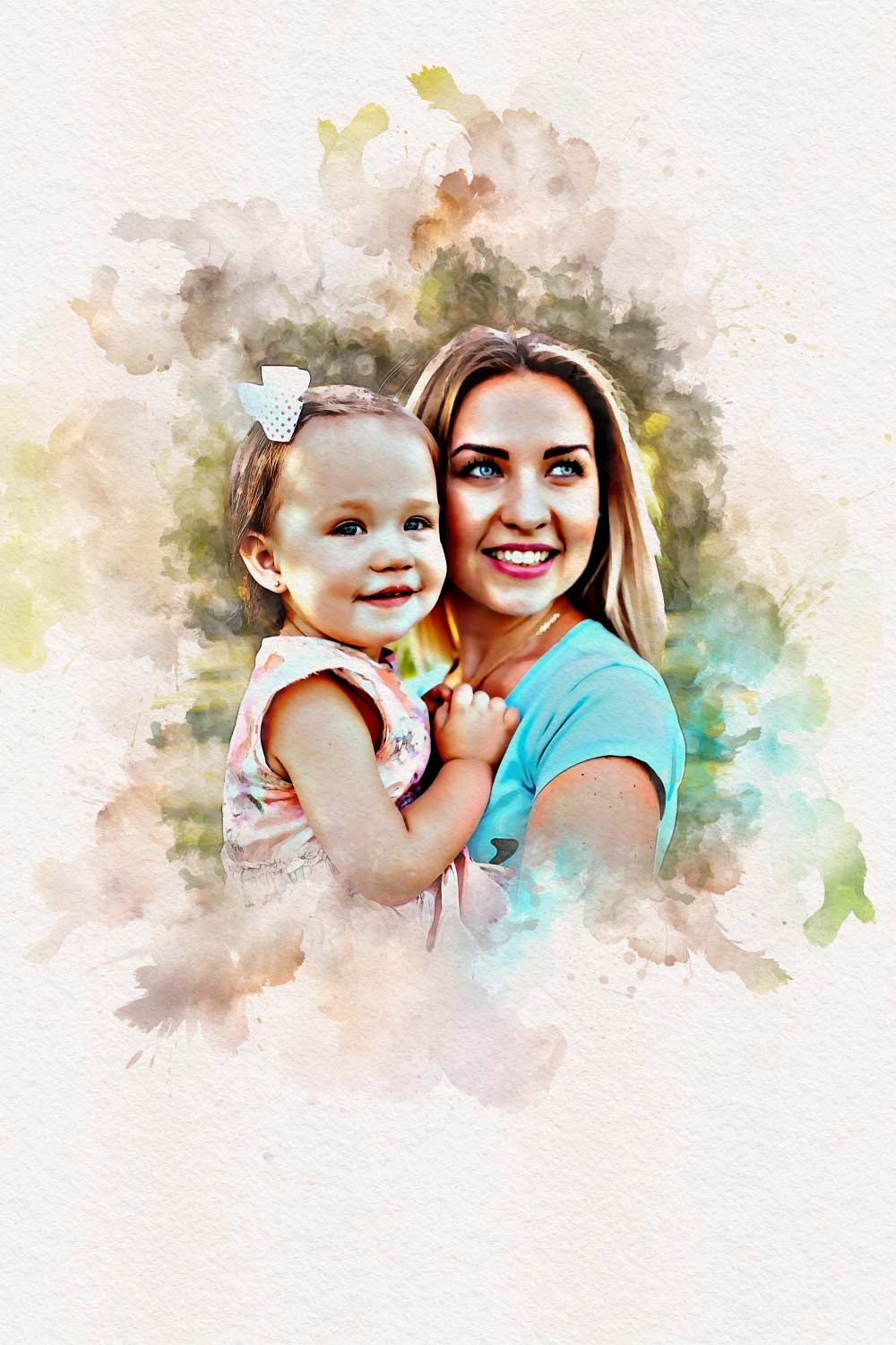 Realistic Watercolor Effect Action pinterest preview image.