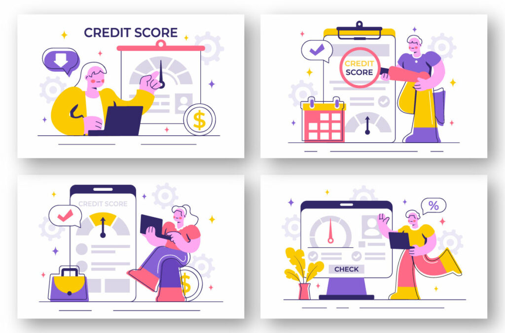 10 Credit Score Rating Illustration - MasterBundles