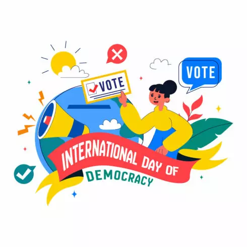 10 Day of Democracy Illustration cover image.