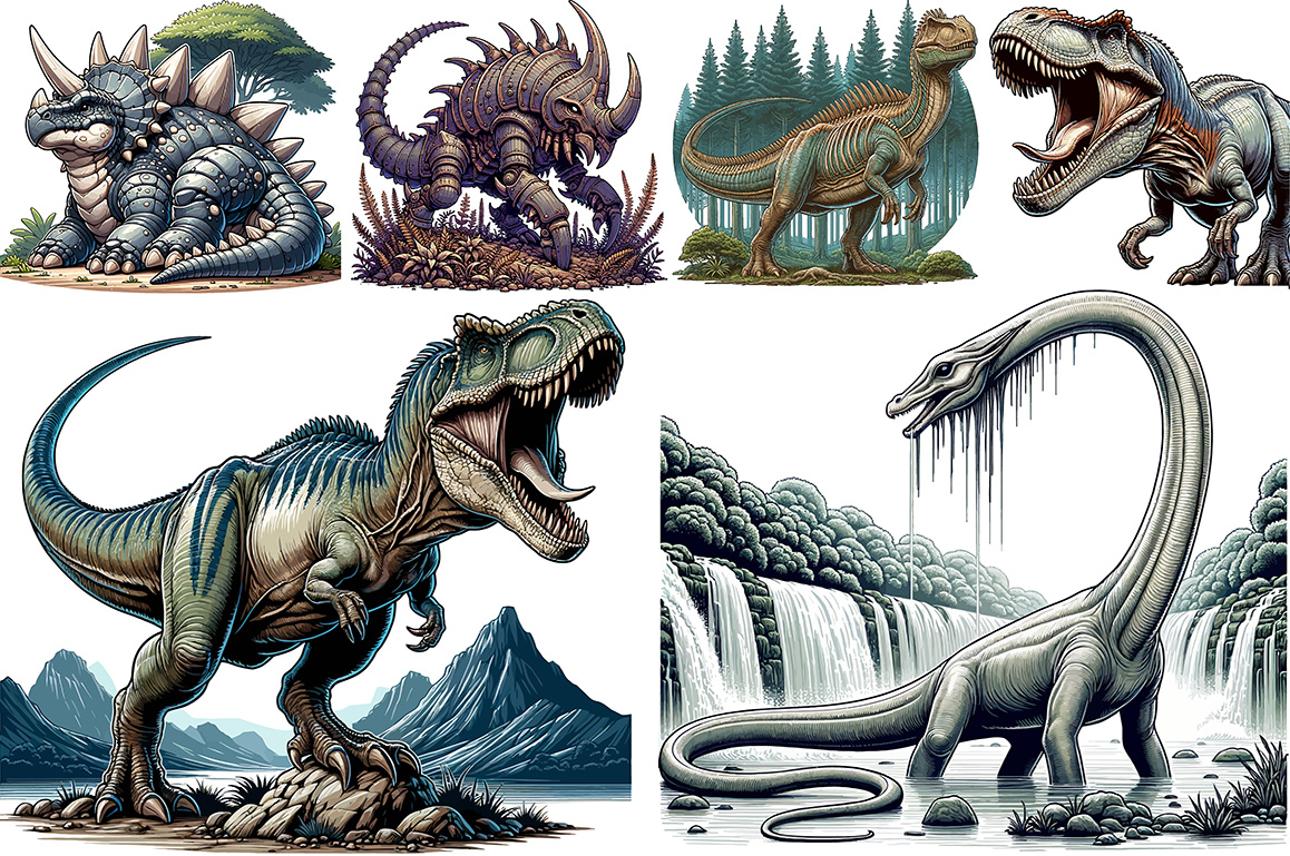 dinosaures vector collection set 1 162