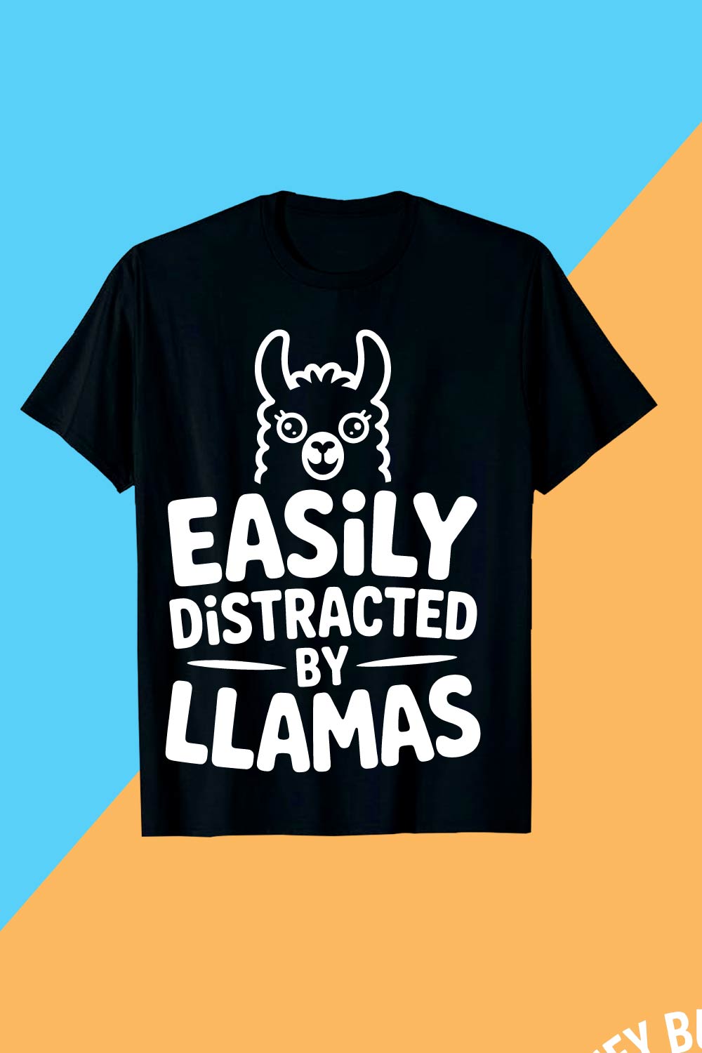 2 Design Easily-Distracted-by-Llamas Llama Lady with Pink Glasses T shirt T shirt Design PNG FileT shirt T shirt Design PNG File pinterest preview image.