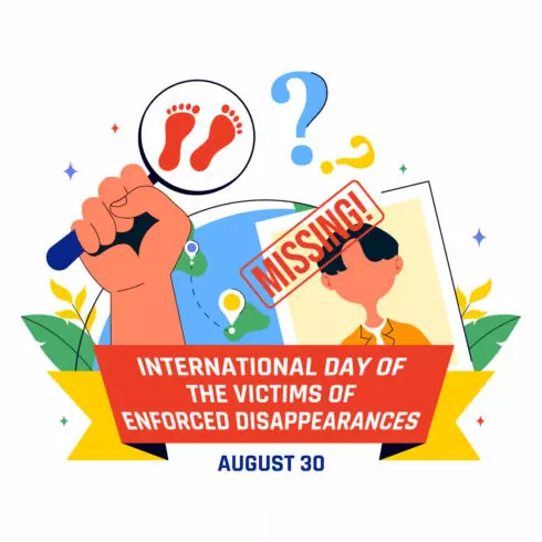 10 Victims of Enforced Disappearances Day Illustration cover image.