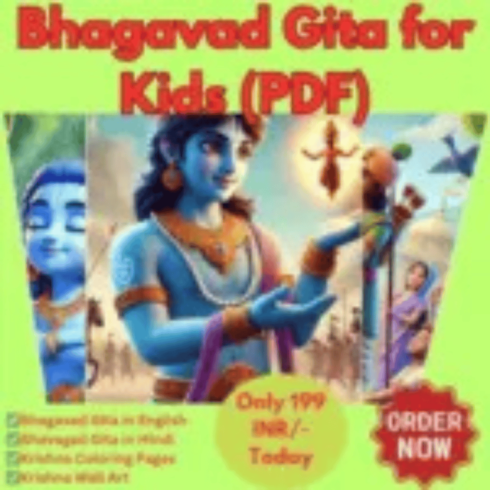 Bhagavad Gita For Kids – English and Hindi Version cover image.