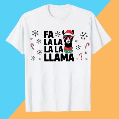 Fa-La-La-Llama-Christmas Llama PET T shirt T shirt Design PNG File T shirt T shirt Design PNG File cover image.