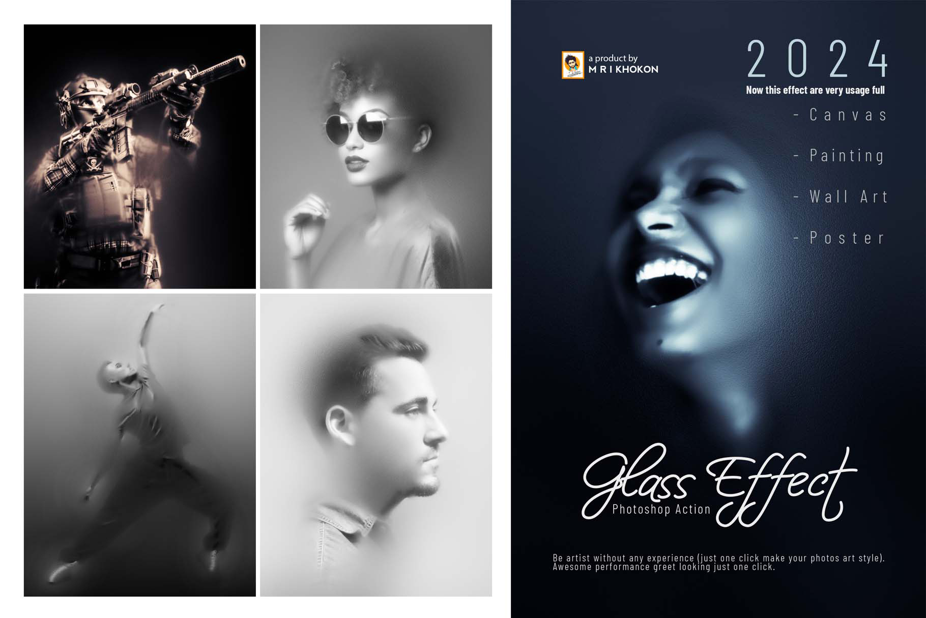glass effect photoshop action cover 285