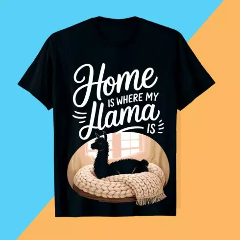 Home IS WHERE Llama PET T shirt T shirt Design PNG File MY Hama T shirt T shirt Design PNG File cover image.