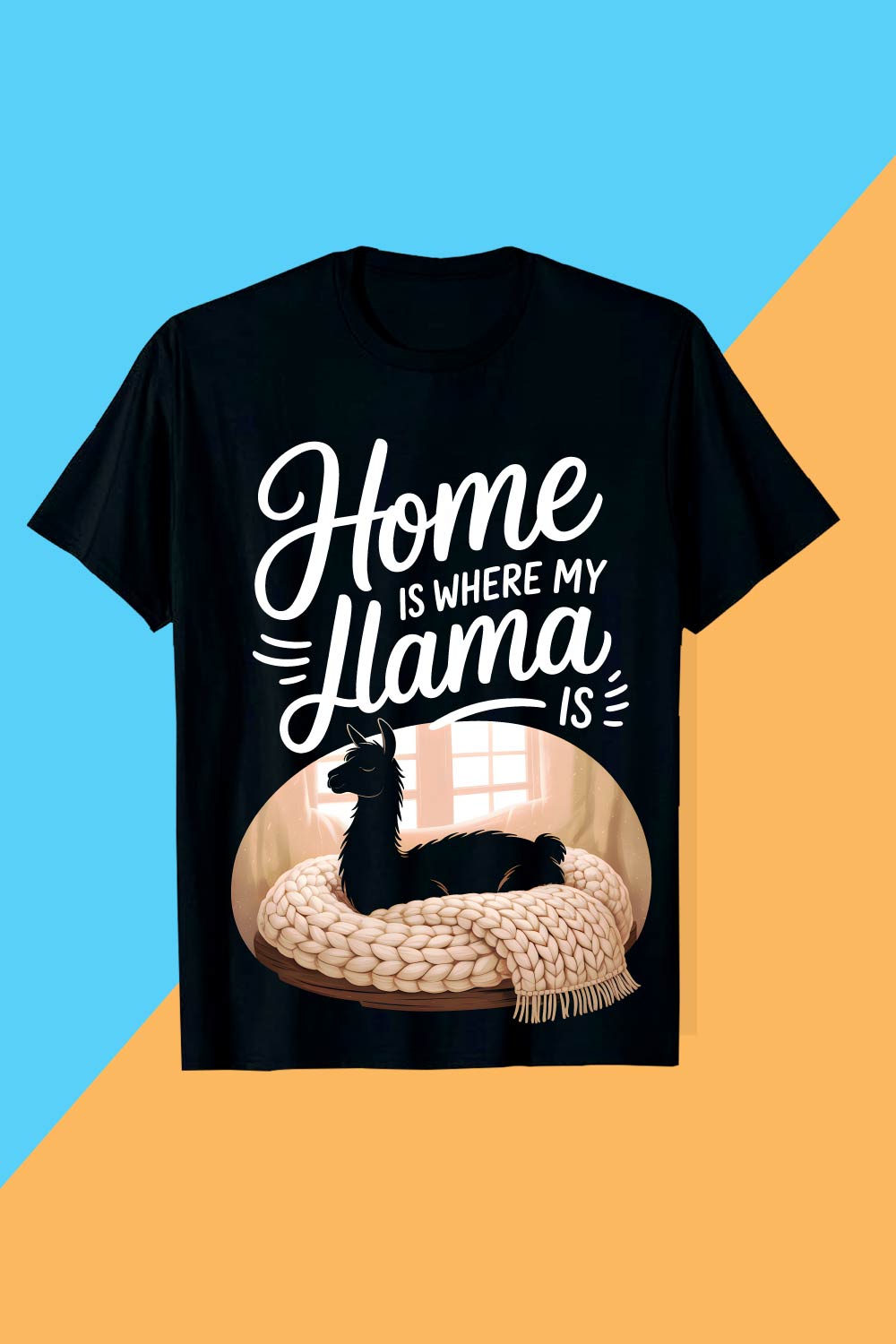 Home IS WHERE Llama PET T shirt T shirt Design PNG File MY Hama T shirt T shirt Design PNG File pinterest preview image.