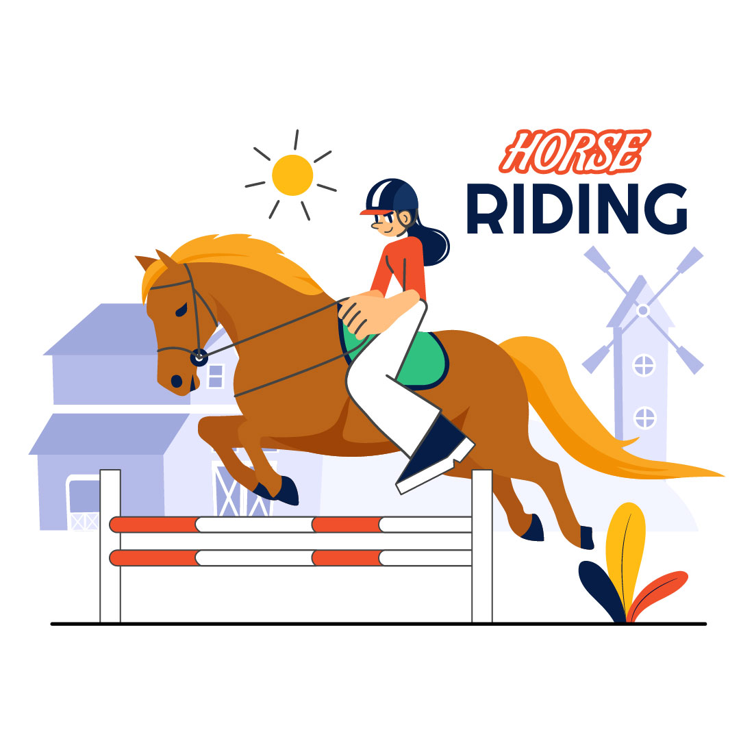 10 Horse Riding Practice Illustration preview image.