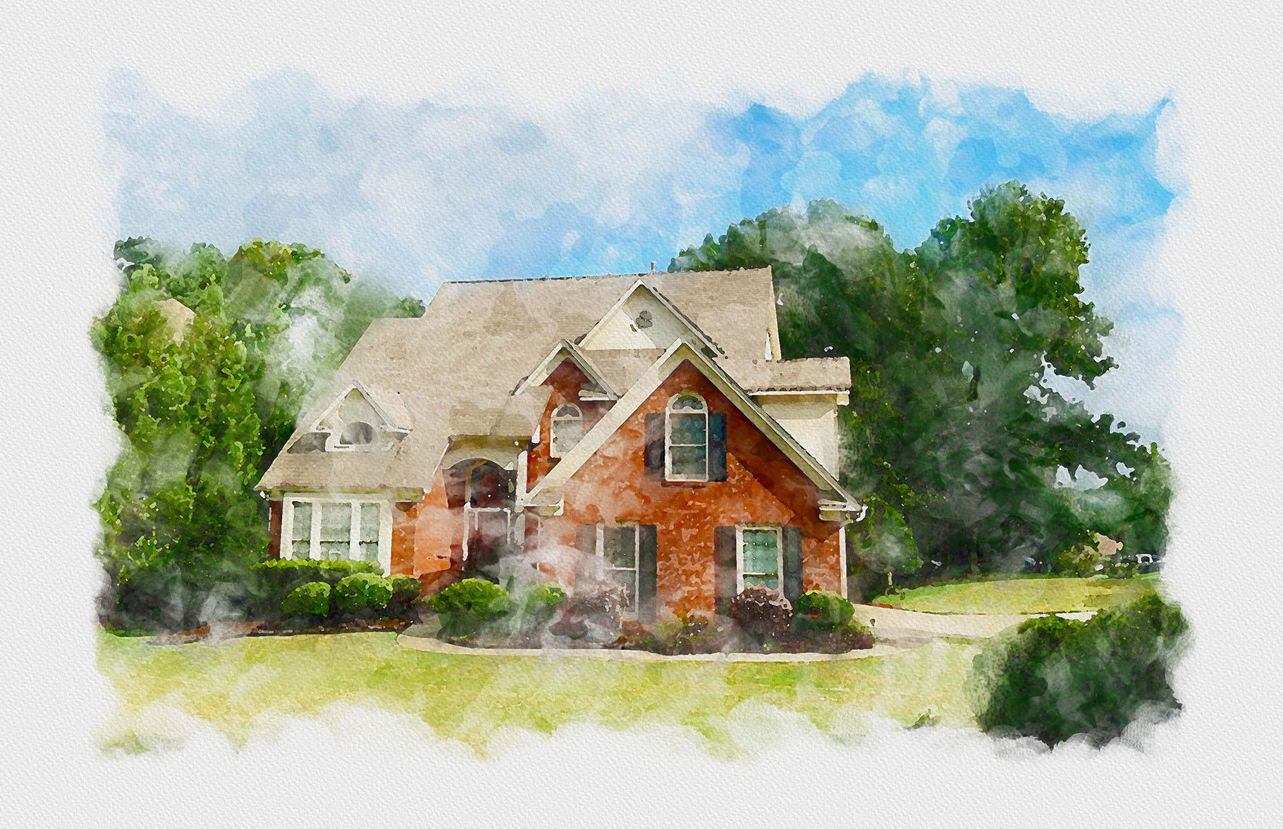 house portrait from photo 1 544