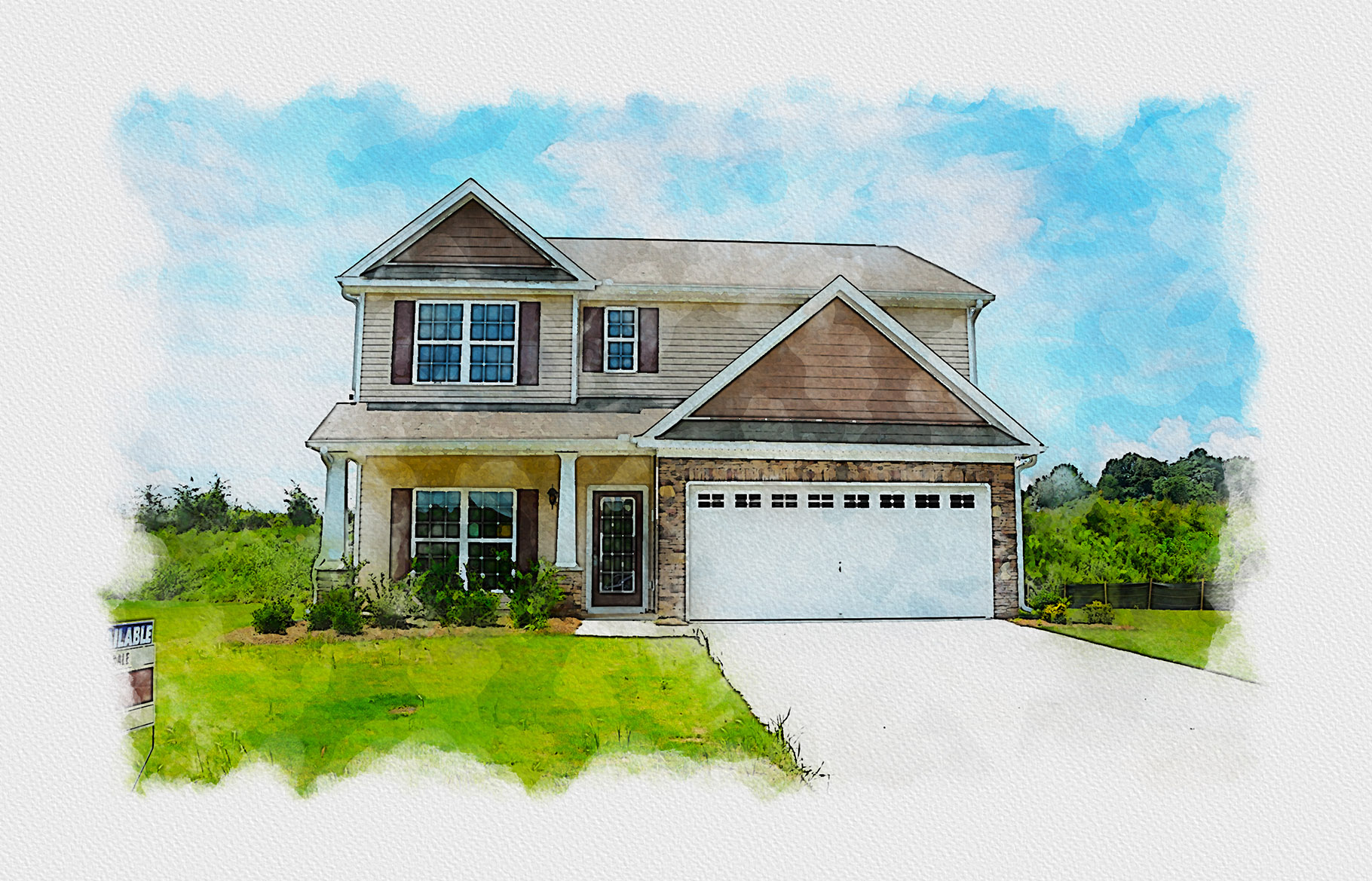 house portrait from photo by mri khokon e 404