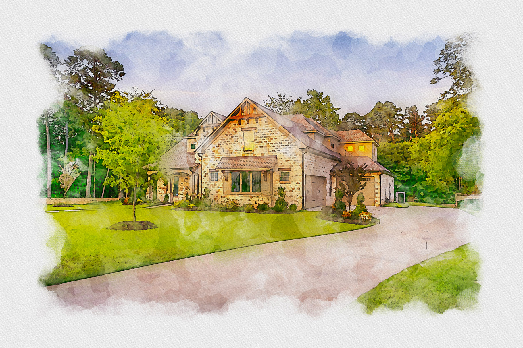 house portrait from photo by mri khokon g 385