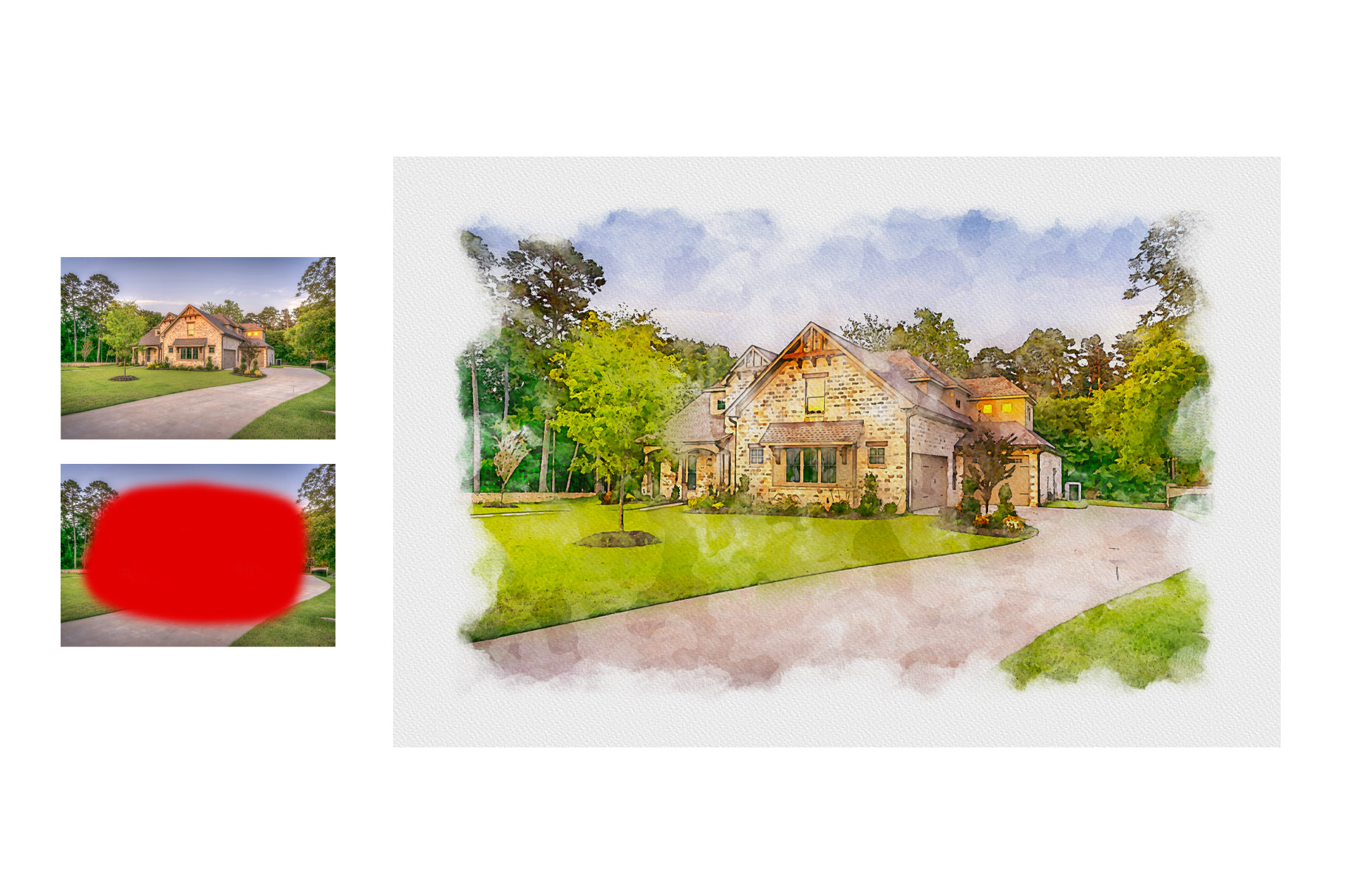 house portrait from photo by mri khokon h 415