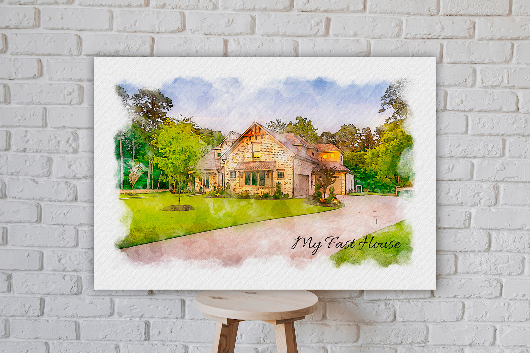 house portrait from photo by mri khokon p 878