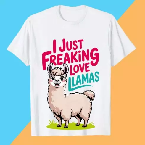 I-JUST-farking--LOVE Llama PET T shirt T shirt Design PNG File T shirt T shirt Design PNG File cover image.