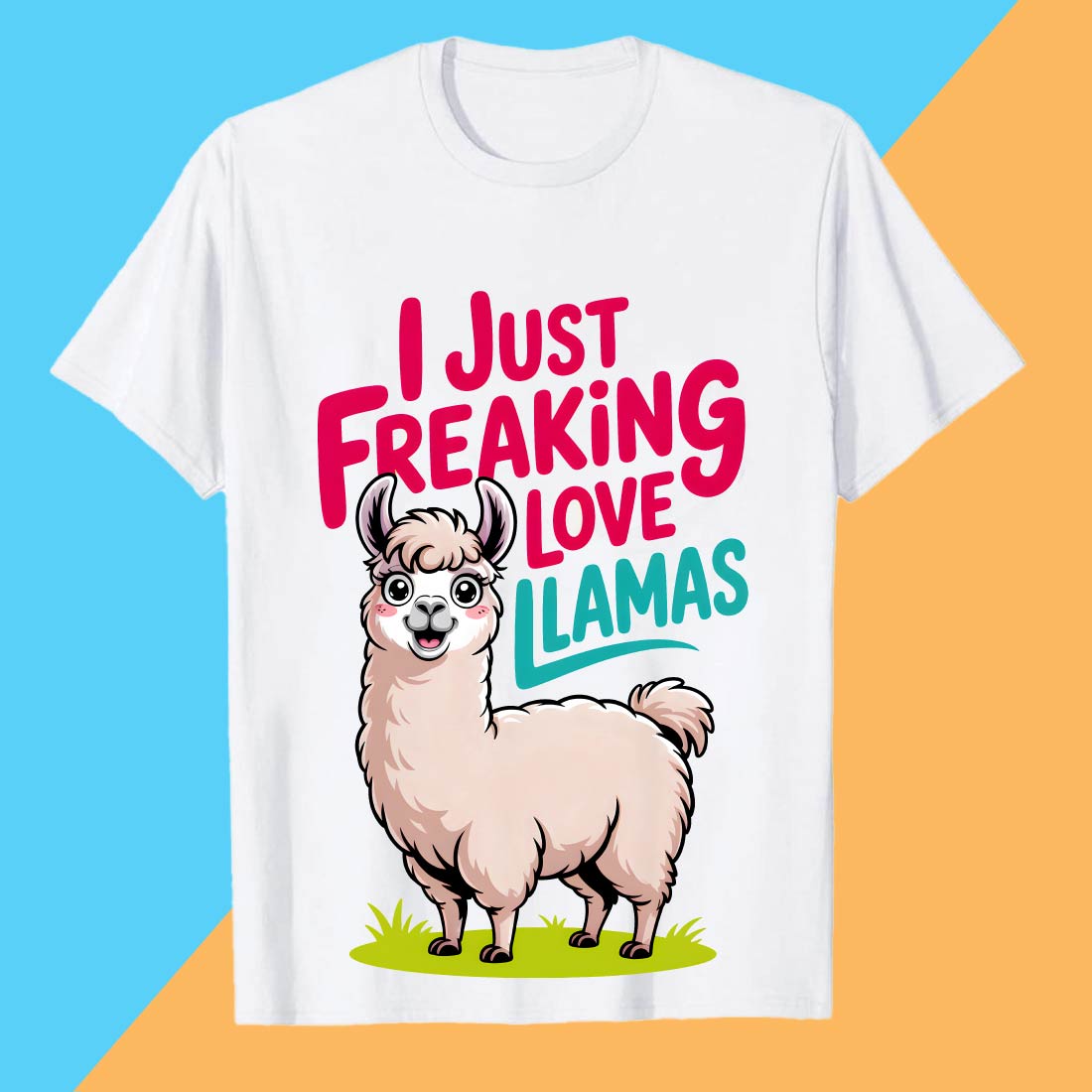 I-JUST-farking--LOVE Llama PET T shirt T shirt Design PNG File T shirt T shirt Design PNG File cover image.