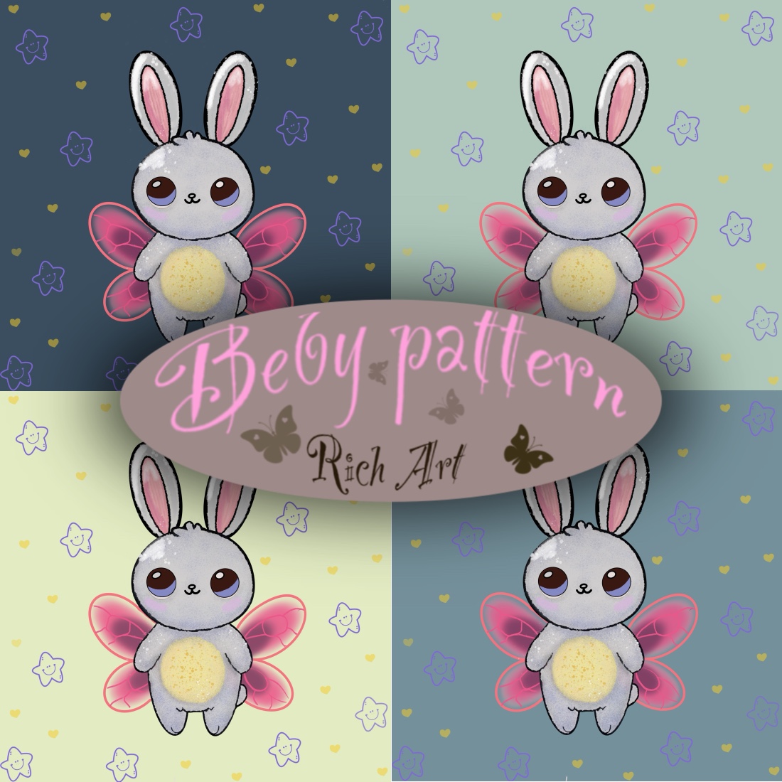 "Baby Bunny Star Pattern” cover image.
