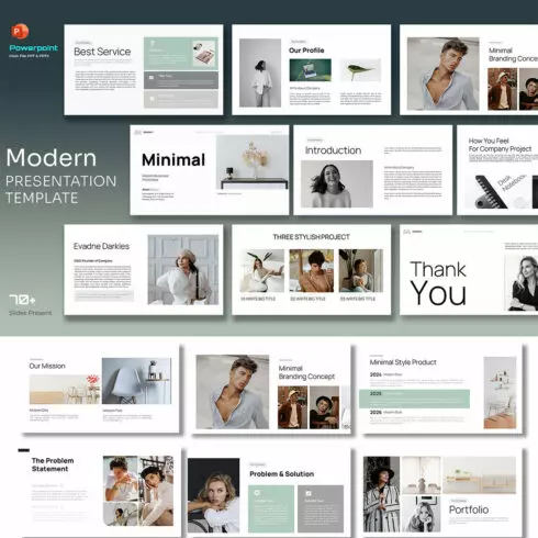 Modern minimal Business Pitch Deck Presentation cover image.