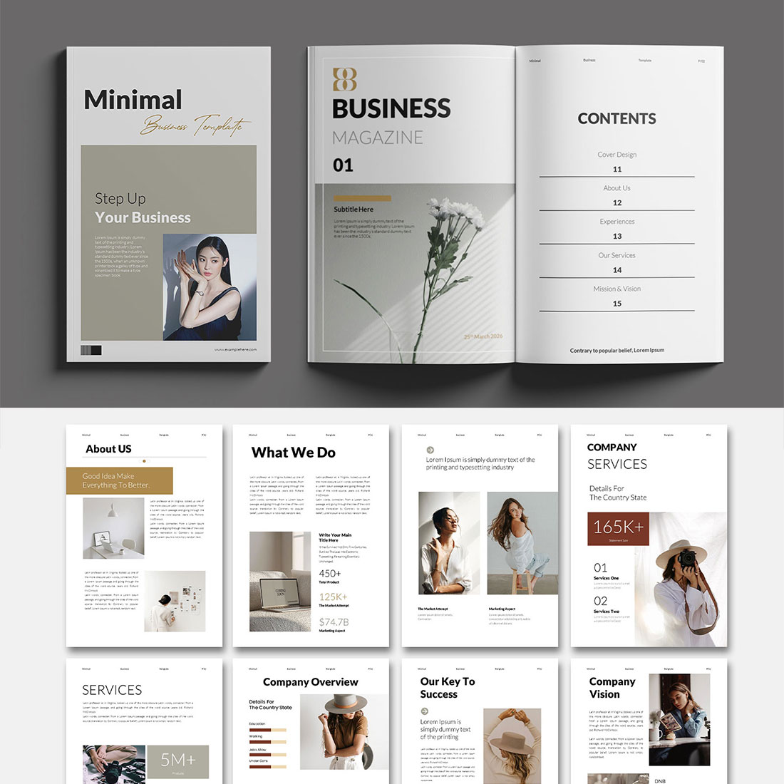 Google Slide Magazine Business Template cover image.