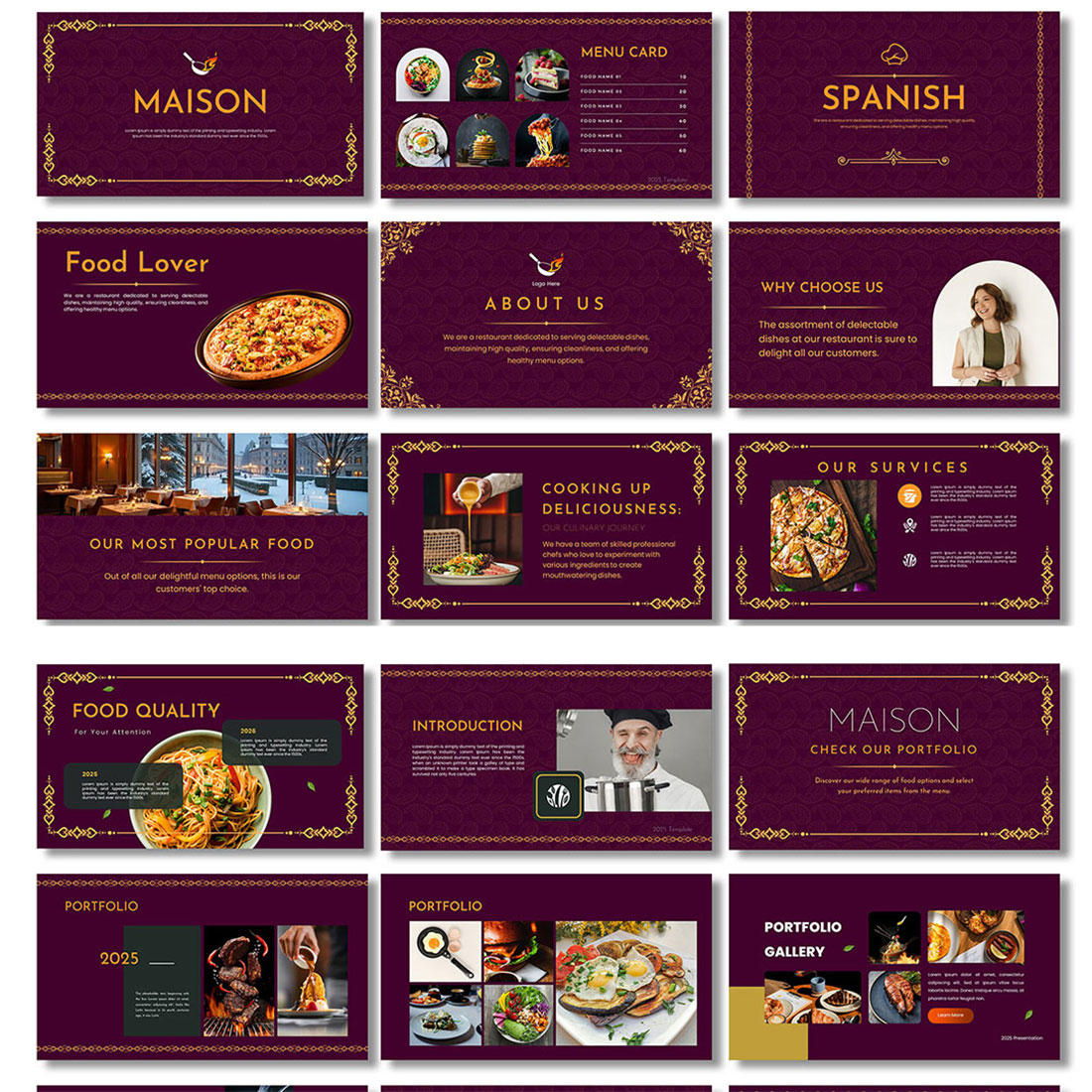 Restaurant Keynote Presentation preview image.