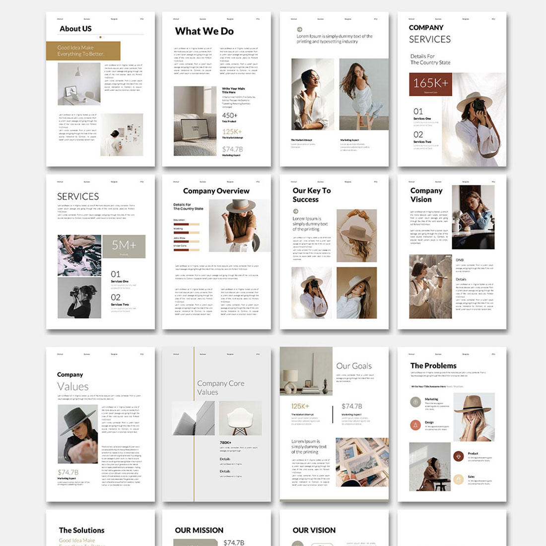 Minimal Magazine Business Keynote Template preview image.