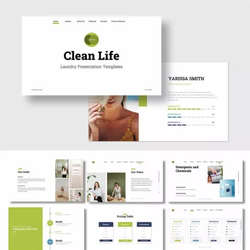 Laundry Keynote Presentation Templates cover image.