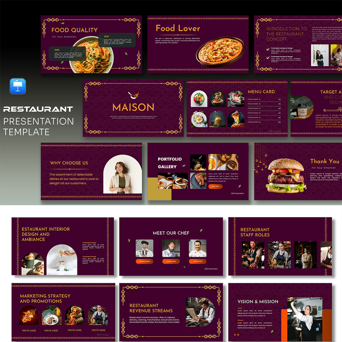 Restaurant Keynote Presentation cover image.