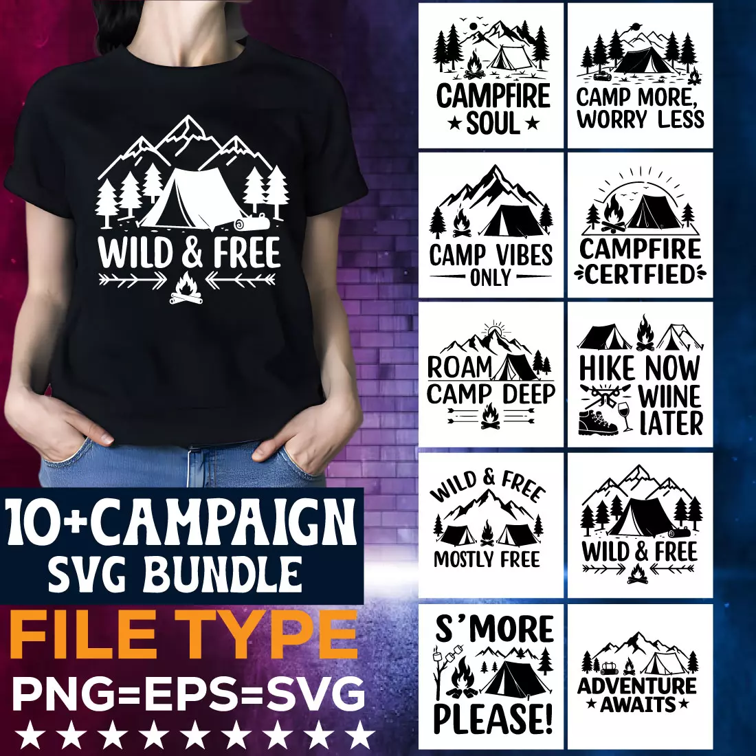 10+ Campaign SVG Bundle – Political, Awareness & Activism Designs for T-Shirts & Merch cover image.