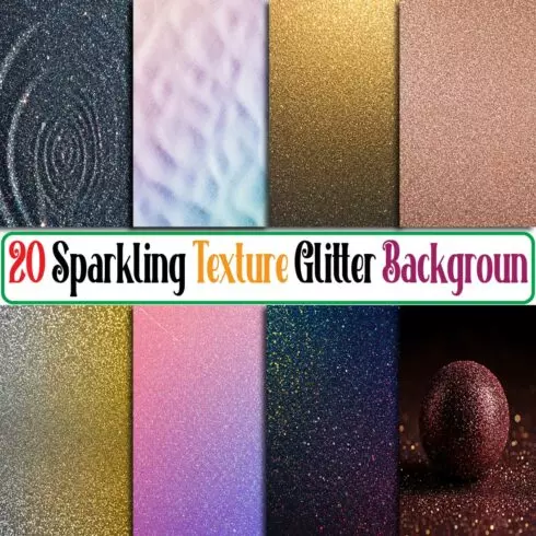 20 Sparkling Glitter Texture Background JPG Pack cover image.