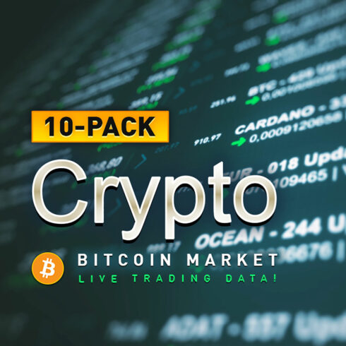 10-Pack Crypto Bitcoin Market: Live Trading Data cover image.