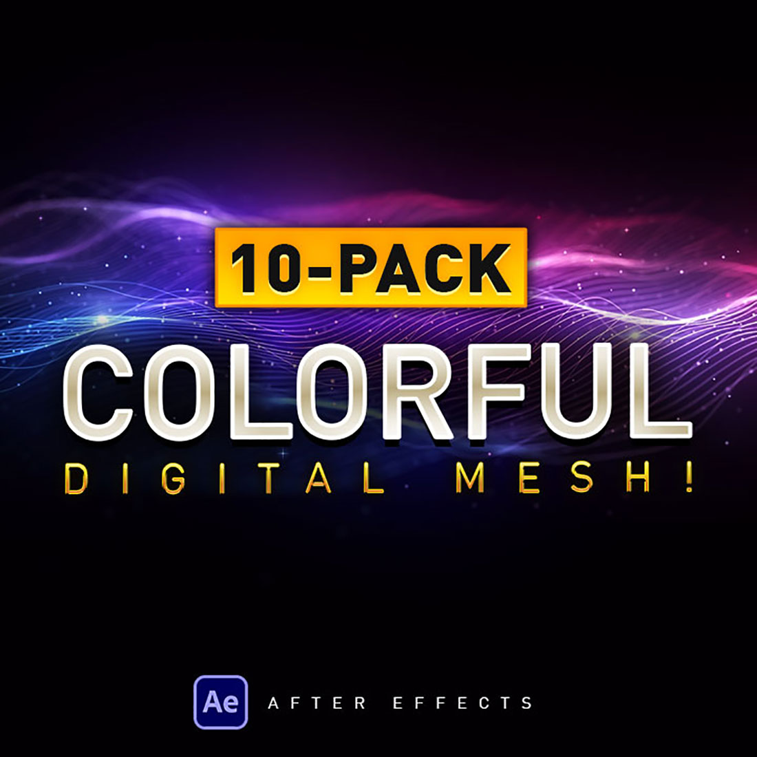 Stunning 10-Pack Offer: Vibrant Digital Mesh Backgrounds! cover image.