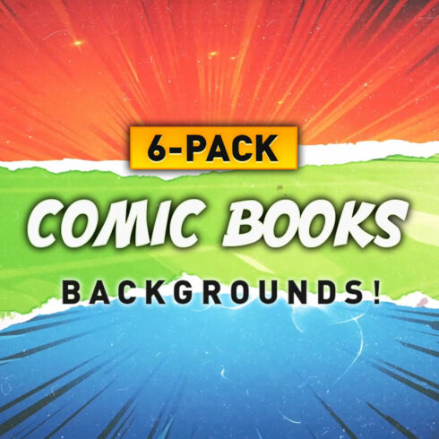 Grunge Comic Books Backgrounds | Awesome 6-Pack Collection! cover image.