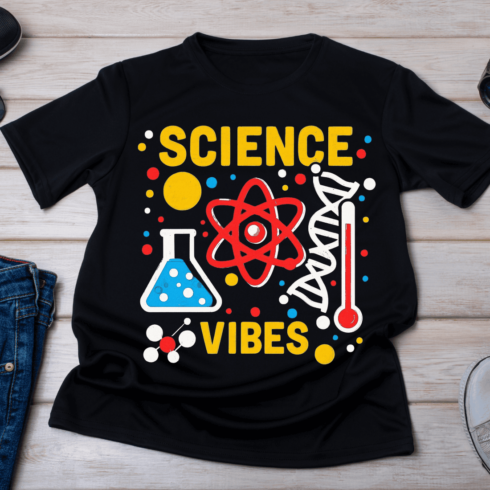 Science Vibes PNG for T-Shirt Design cover image.