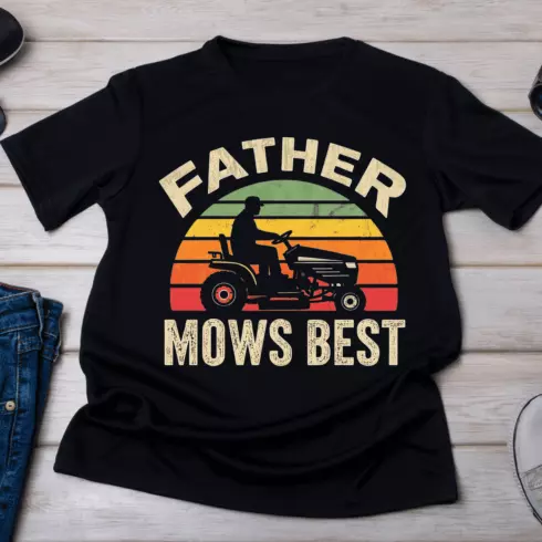 Nostalgic Lawn Care Enthusiast T-Shirt Design cover image.