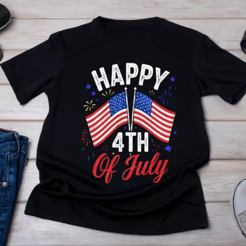 USA Holiday Festive T-Shirt Design cover image.