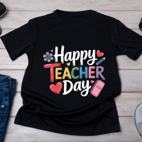 Teacher Appreciation Day T-Shirt Design cover image.