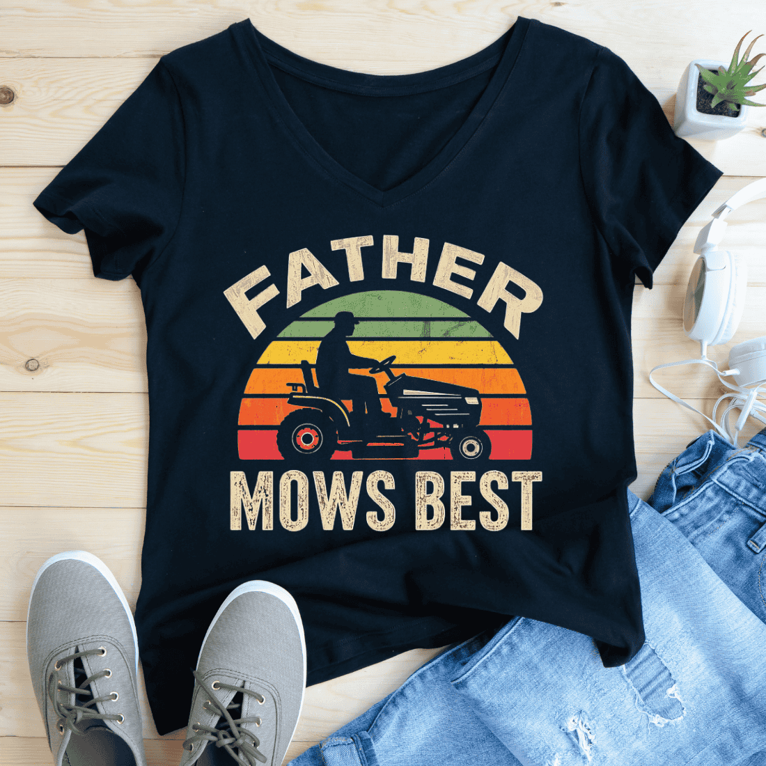 Nostalgic Lawn Care Enthusiast T-Shirt Design preview image.